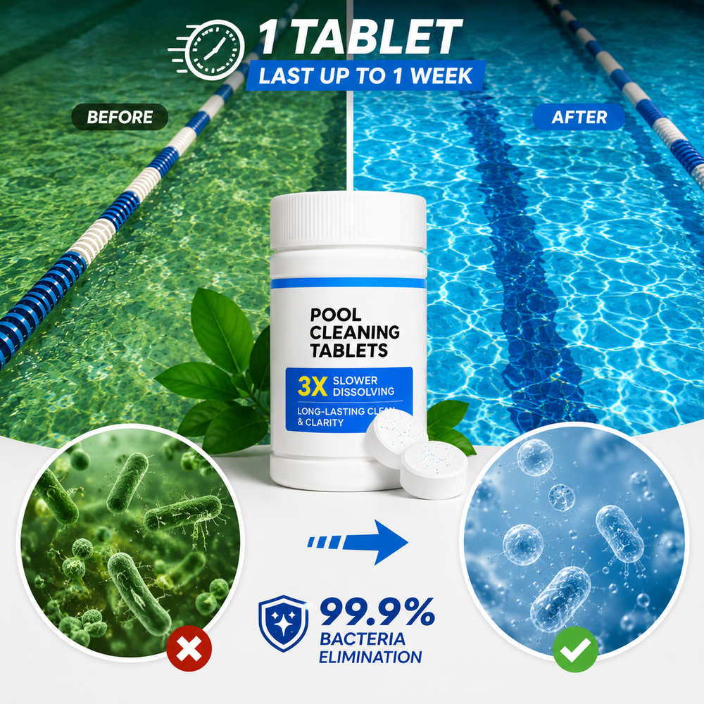 πββοΈ Pool Cleaning Tablets for Crystal Clear Water β Drop, Dissolve, Dive In! πβ¨